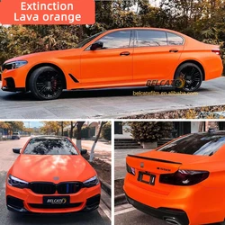 Factory wholesale 1.52*18m Remove gloss Lava orange wrap Vehicles car vinyl stickers auto film