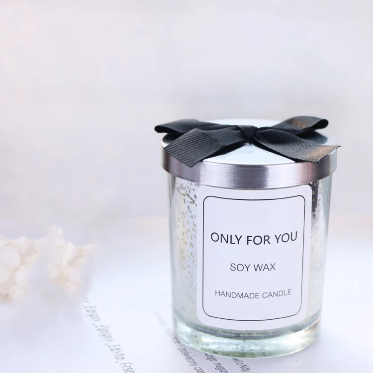  Empty Soy Wax Scented Frosted Glass Candles Jars with Lid Butterfly Cheap Unique Candle Decorative Clear