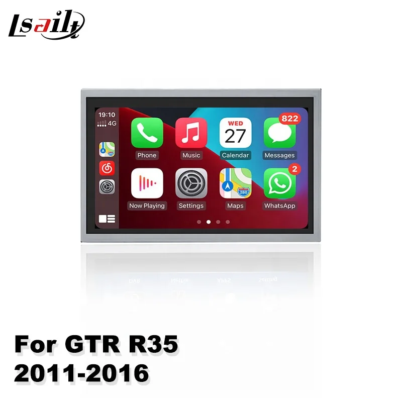 Lsailt CP AA 7 Inch Android Car Integration Multimedia Auto Play Replacement Screen for Nissan GTR GT-R R35 2011-2016