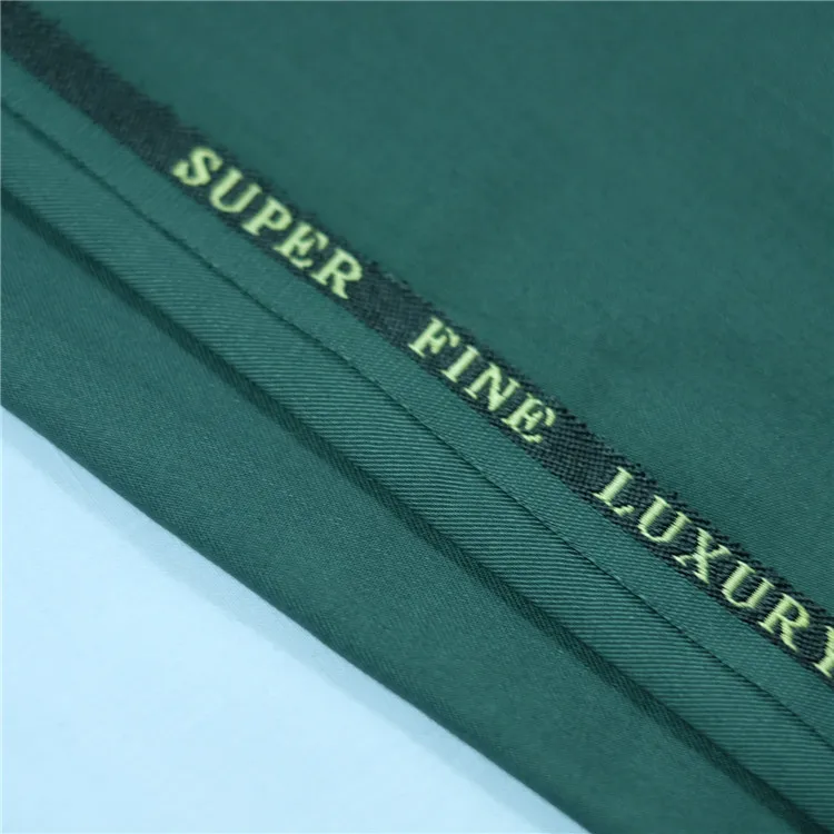 280g/m Polyester rayon plain dyed woven twill TR 80/20 fabric with custom English selvedge