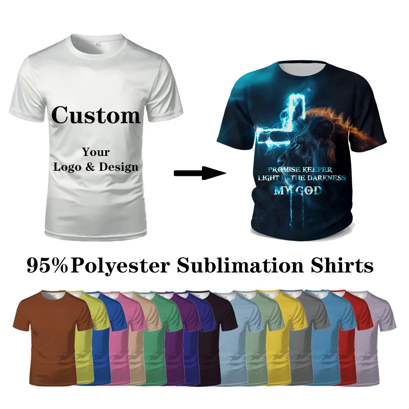 Customized Design Unisex Sublimation Shirts Hoodies Sweatshirts 95% Polyester Custom LOGO Breathable Sports Shirts