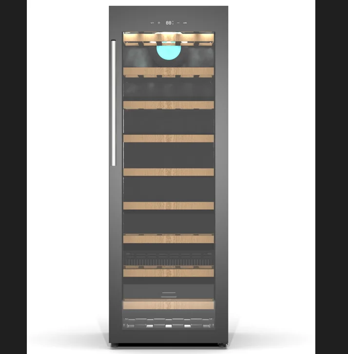 Total No frost wine cooler wine cellar compressor type electronic control built-in LED display interior led