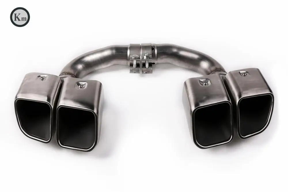 KM  for  Cayenne Turbo style 9Y0   2018-up exhaust tip exhaust pipes muffler tips tail pipe  wire drawing
