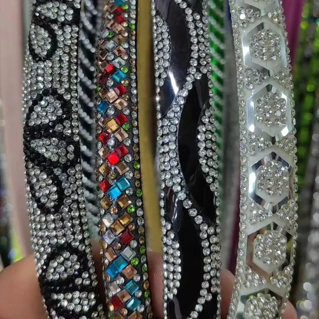 S608 New Sandal Rhinestone Rope fashion diamond Strips Crystals cord for shoes decoration