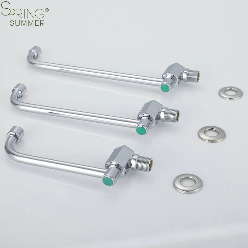 Copper wall mounted semi-automatic swing kitchen faucet  canteen hotel kitchen stove tap