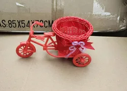 Tricycle Bike Design Flower Basket Storage Party Decoration