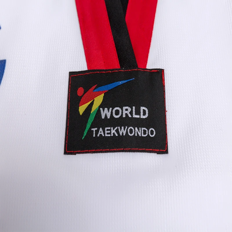 Uniform de taekwondo embroidery and printing logo taekwondo dobok for children adults kids