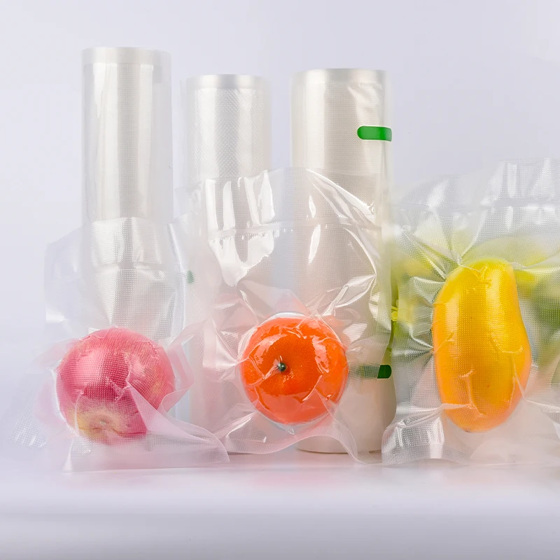 Custom Logo Kitchen Food Storage Bags PA PE Food Saver Vacuum Plastic Packaging for Fruit Home Use Food Grade Feature