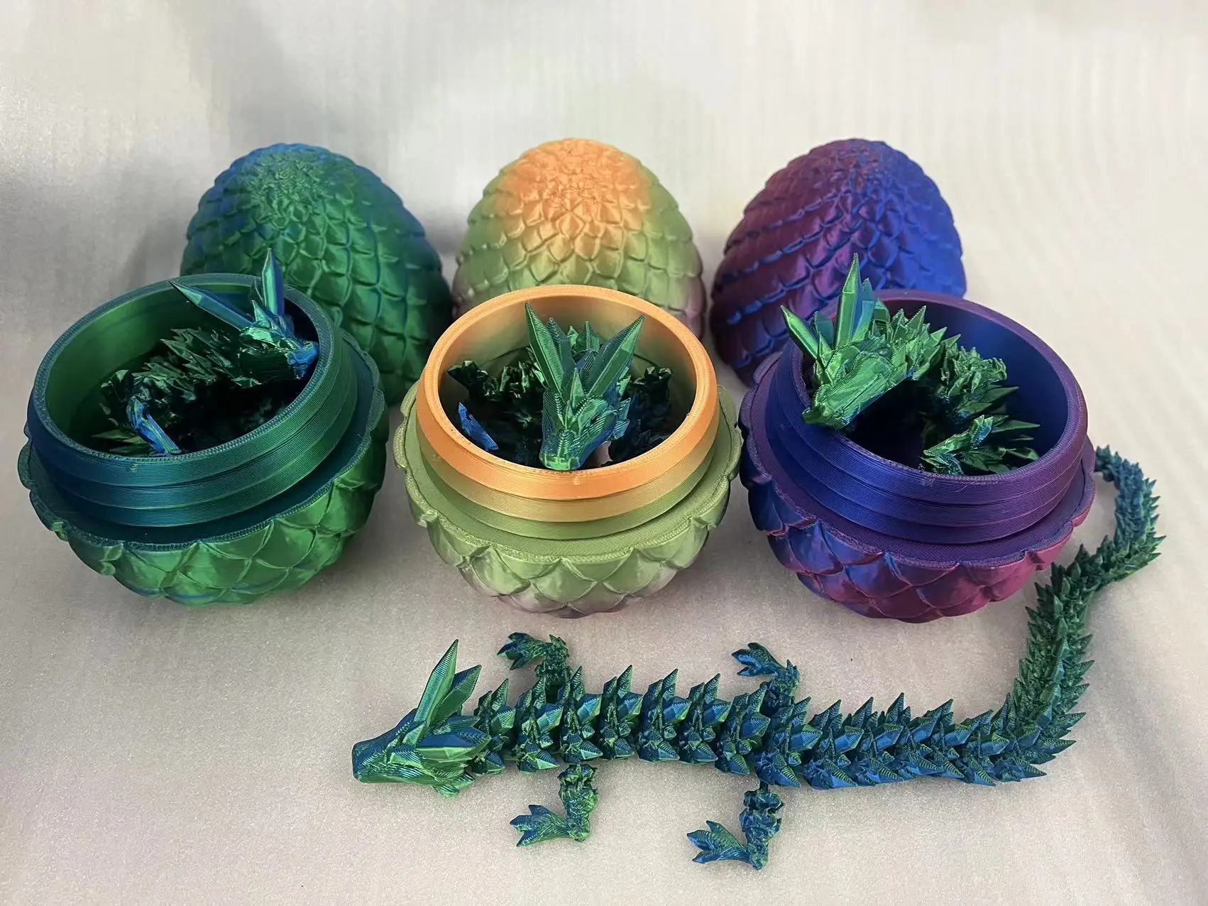 3D printing service FDM process PLA hinge dragon activity toy Dragon eggs