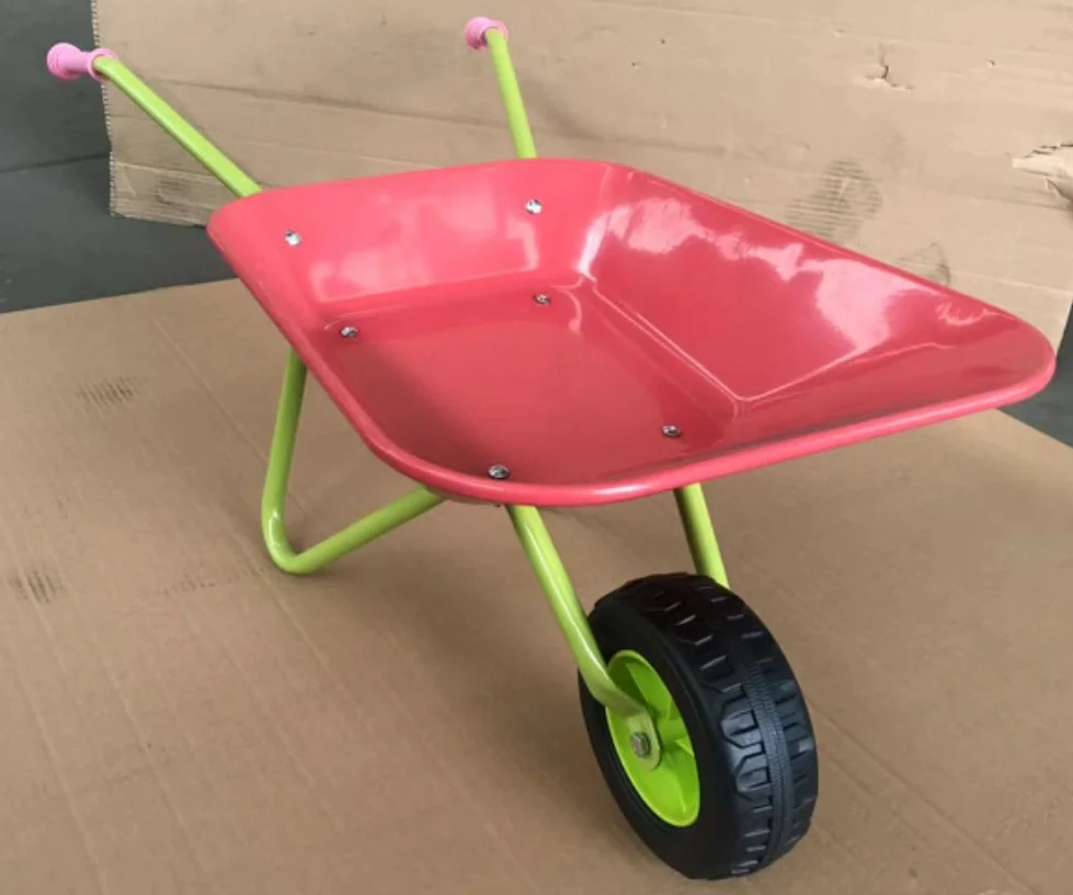 Metal Frame Heavy Duty Strong Kids Wheelbarrow Garden Wheel Barrow wb 0102