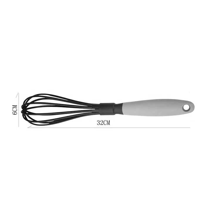 High Quality Grey Handle Black Head Part Nylon Bonny Kitchen Utensils for Spaghetti Cooking