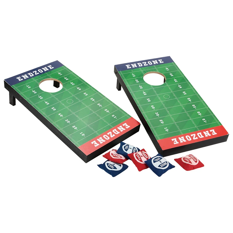 Portable 10 Piece Corn hole board bean bag toss Game Set for kids and adults backyard family party