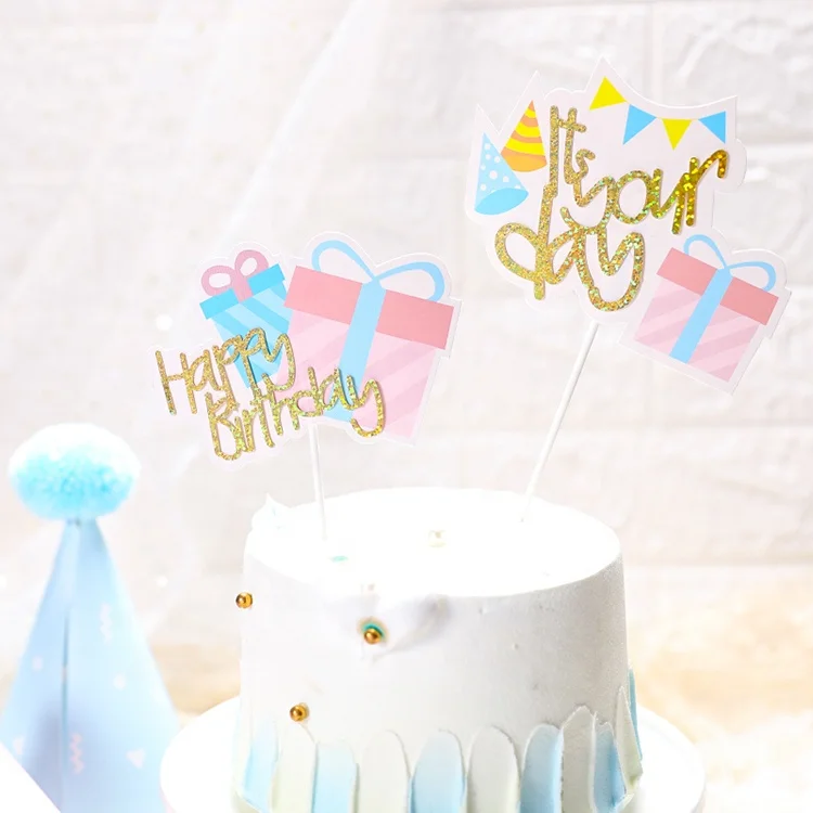 New hot fashion paper cake topper birthday party cake topper cartoon gift balloon hot air balloon cake toppers