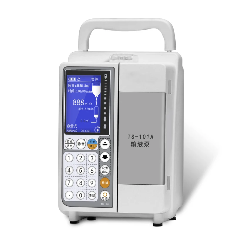 Medical Infusion Pump Lcd Display Portable Automatic Volumetric Iv Fluid Syringe Infusion Pump For Sale