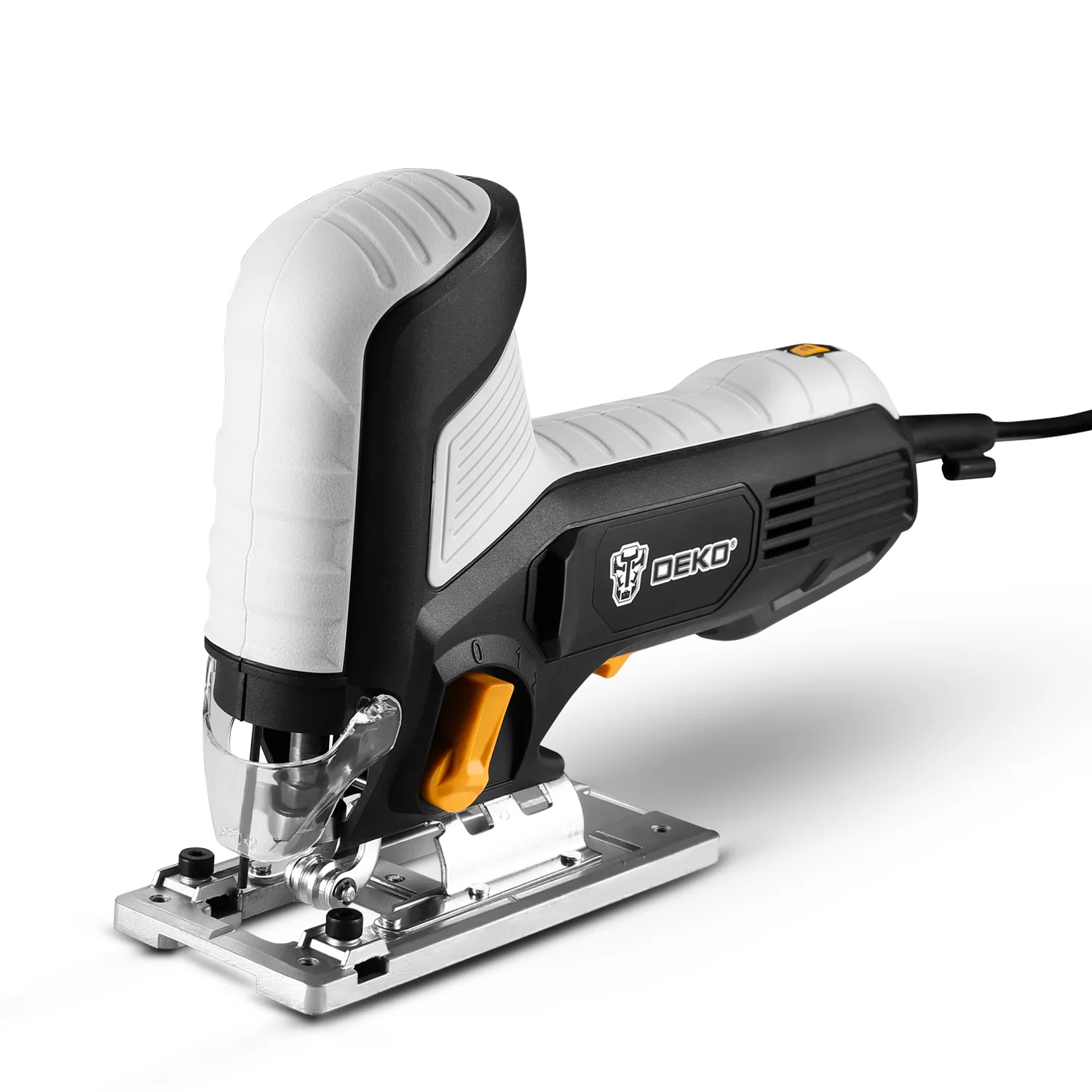 Лобзик DEKO DKJS80Q3 высокой мощности, многоугольная электрическая пила с переменной скоростью, с лезвиями, металлическая линейка, торцевой ключ, лобзик, электроинструменты