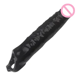 Realistic Condom Reusable Penis Sleeve Enlargement Condoms Male Cock Extender Dildo Enhancer Intimate Goods Sex Toys for Men