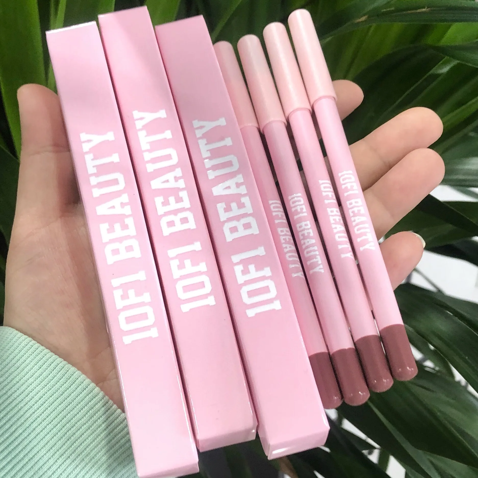 baby Pink lipgloss lip liner set custom packaging Private Label Vegan Dark Brown Lip Liner Pencil Waterproof Lip Liner