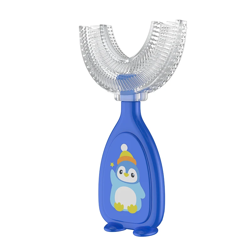 Factory Price 2 sizes Baby toothbrush Eco-Friendly Silicone U Shape manual tooth brush