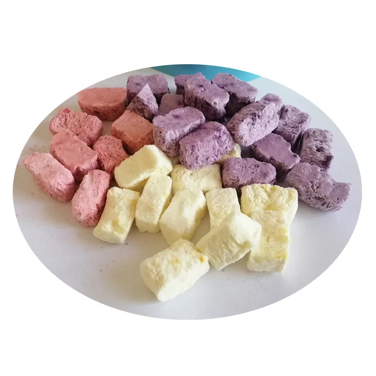 Wholesale delicious yogurt block freeze dried yogurt block with fruit taste