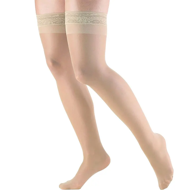 20-30mmhg ultra-thin with lace medical pressure anti-thrombosis socks prevent varicose veins socks thigh high wrapped toe
