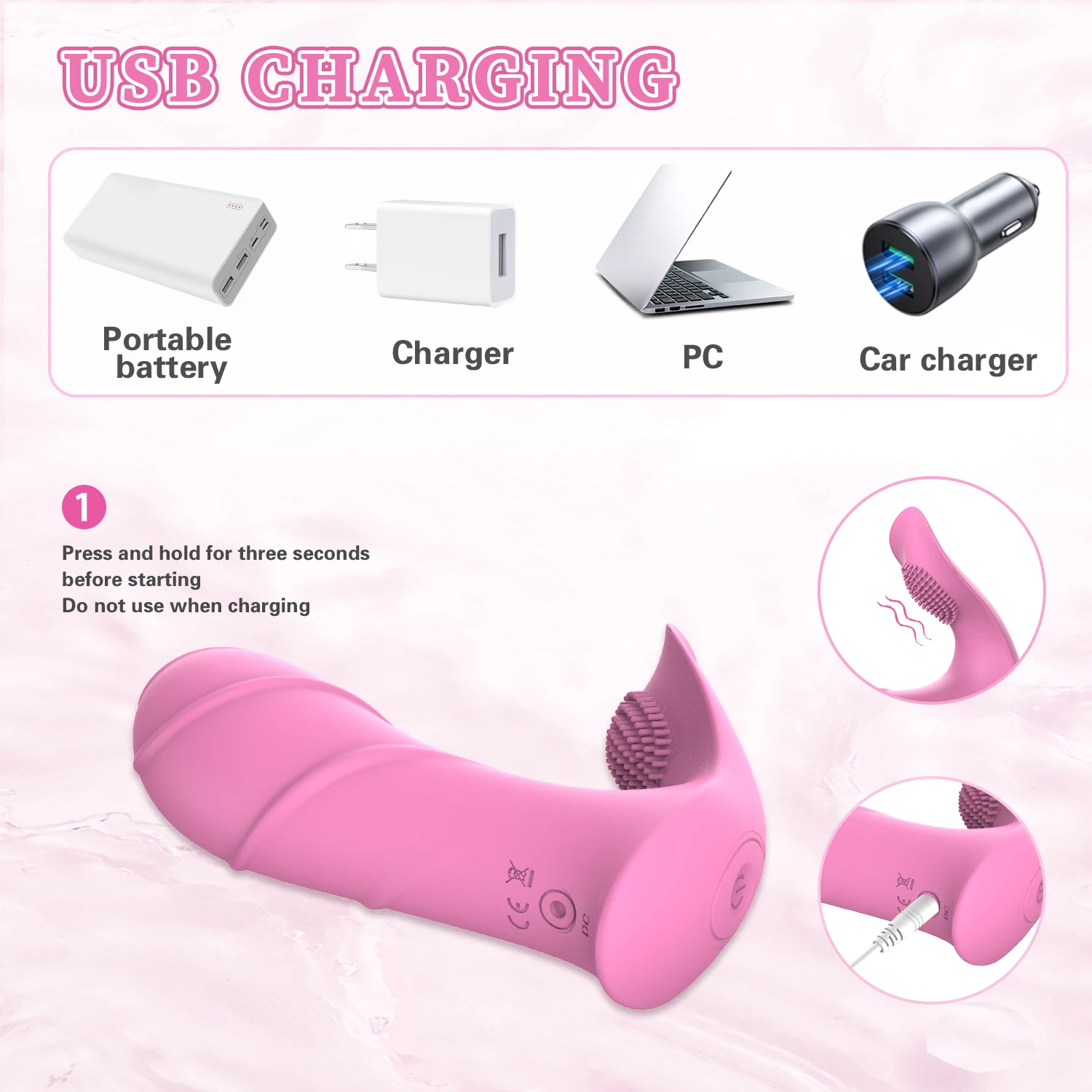 Ylove  Personal  Massager Vagina Sex Toys Vibrator Toys Wireless Toys  G-Spot  Couple Butterflies