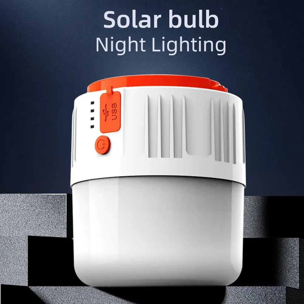 Led Camping Lantern lamp outdoor Portable USB Rechargeable  Multifunctional Solar Camping lights