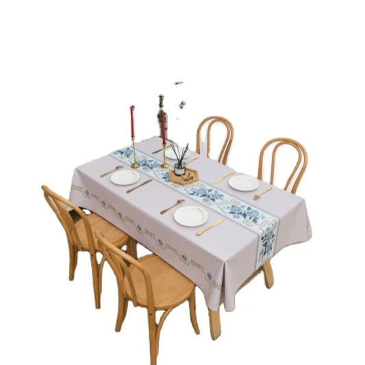 
New Home Decoration Waterproof PVC Tablecloth Cover With Printed Design 