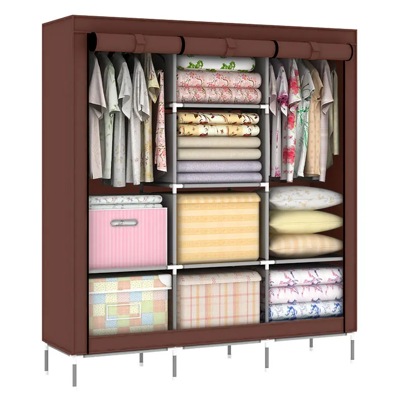 51 Inch Closet Organizer Wardrobe shelves, Clothes Cabinet with Non-woven Fabric