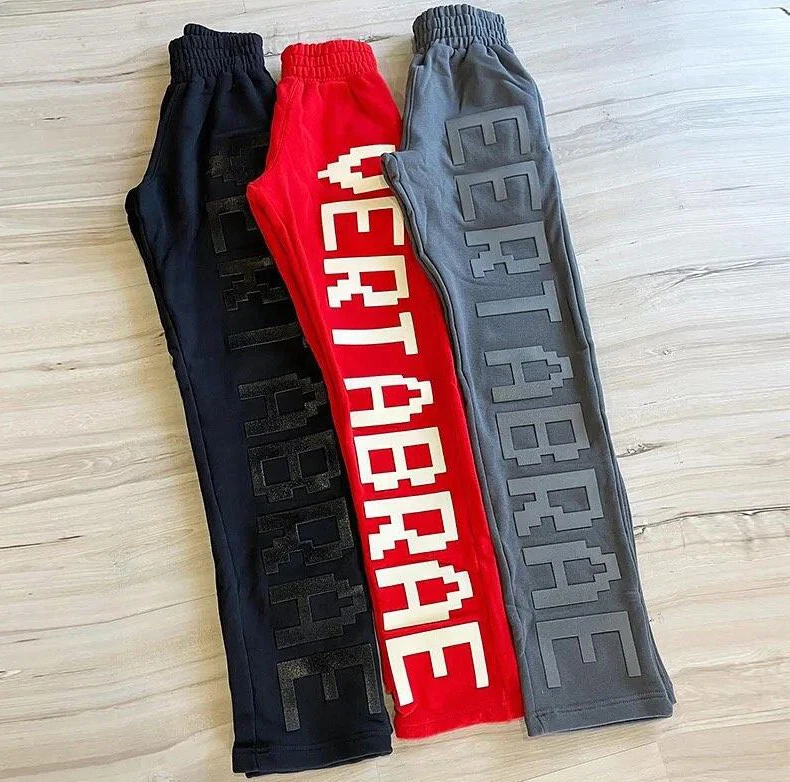 Custom logo wholesale heavyweight oversized  wide leg pants high quality flare sweatpants