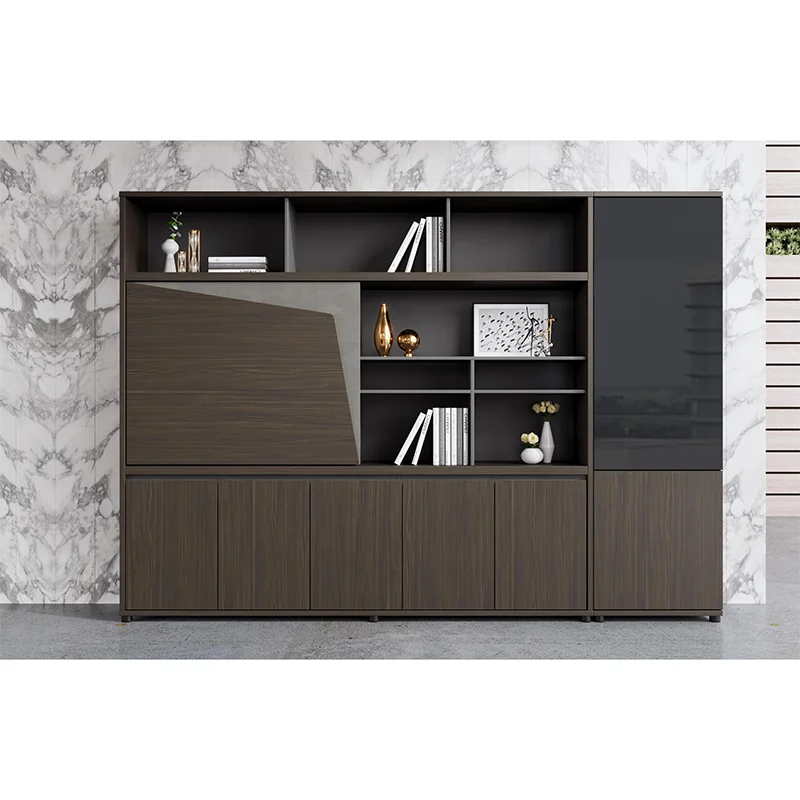 High quality office furniture cabinet filing storage cupboard wooden home office showcase cabinet