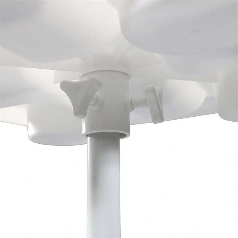 Outdoor white plastic beach umbrella  Medium-Sized Plastic Beach Umbrella Table Tray with 4 Cup Holder and Holes on the Side