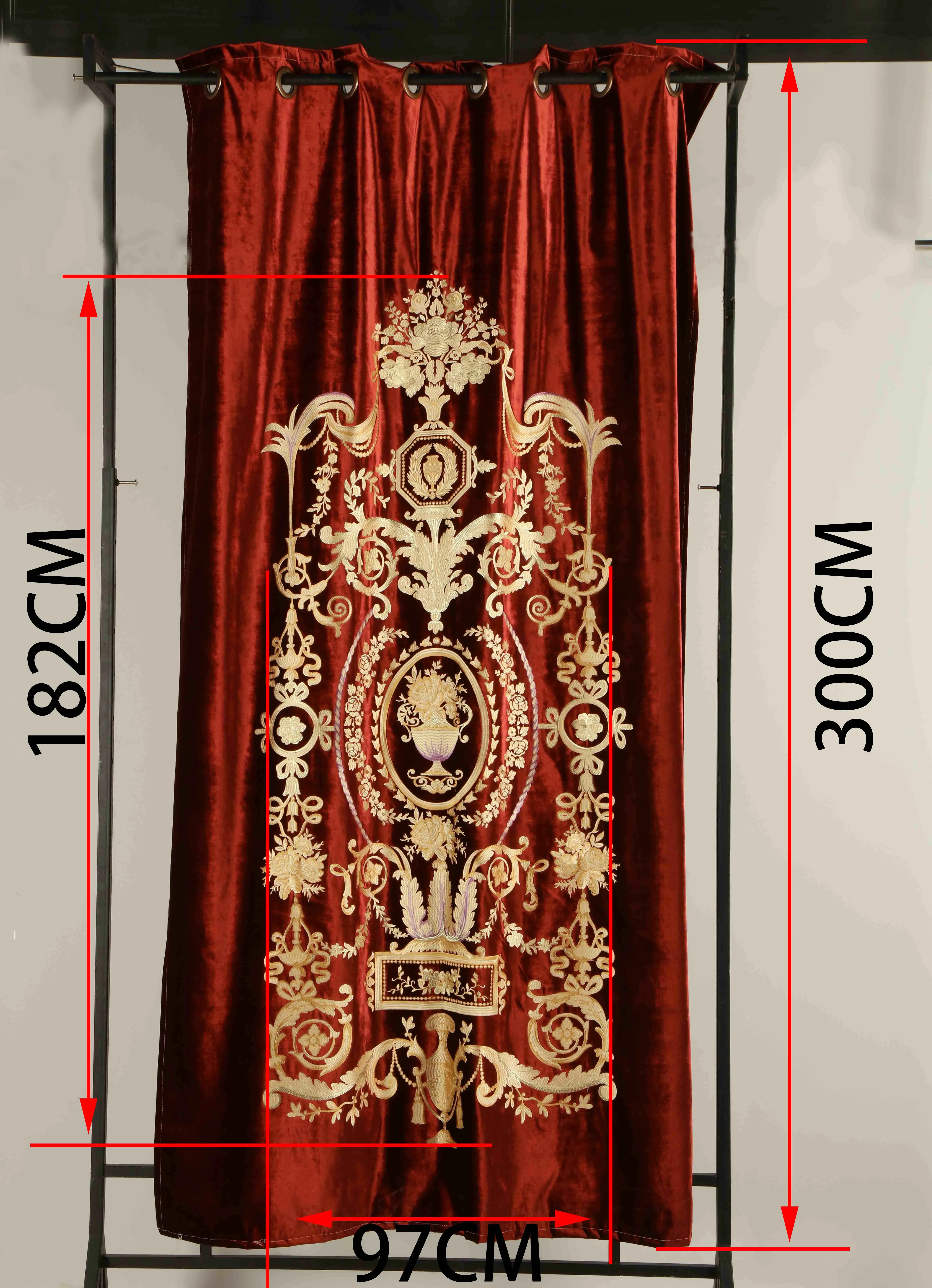 Modern Luxury Velvet Fabric Tissus Ameublement Canap Africaine Embroidery Sofa Curtain Fabric