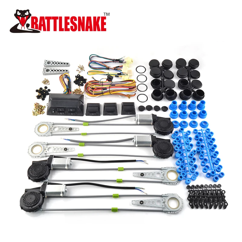 Universal Car Power Window Universal Kit 4 Doors Car Power Window Lifter Kits DC12V Car Power Window Kit