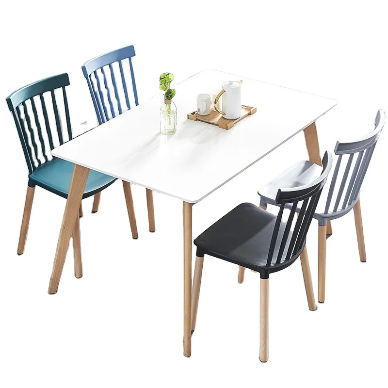 Cheap High Quality Modern  Restaurant Furniture Upholstered Silla Tulip Wooden Legs Plastic Dining Chair For Living Room