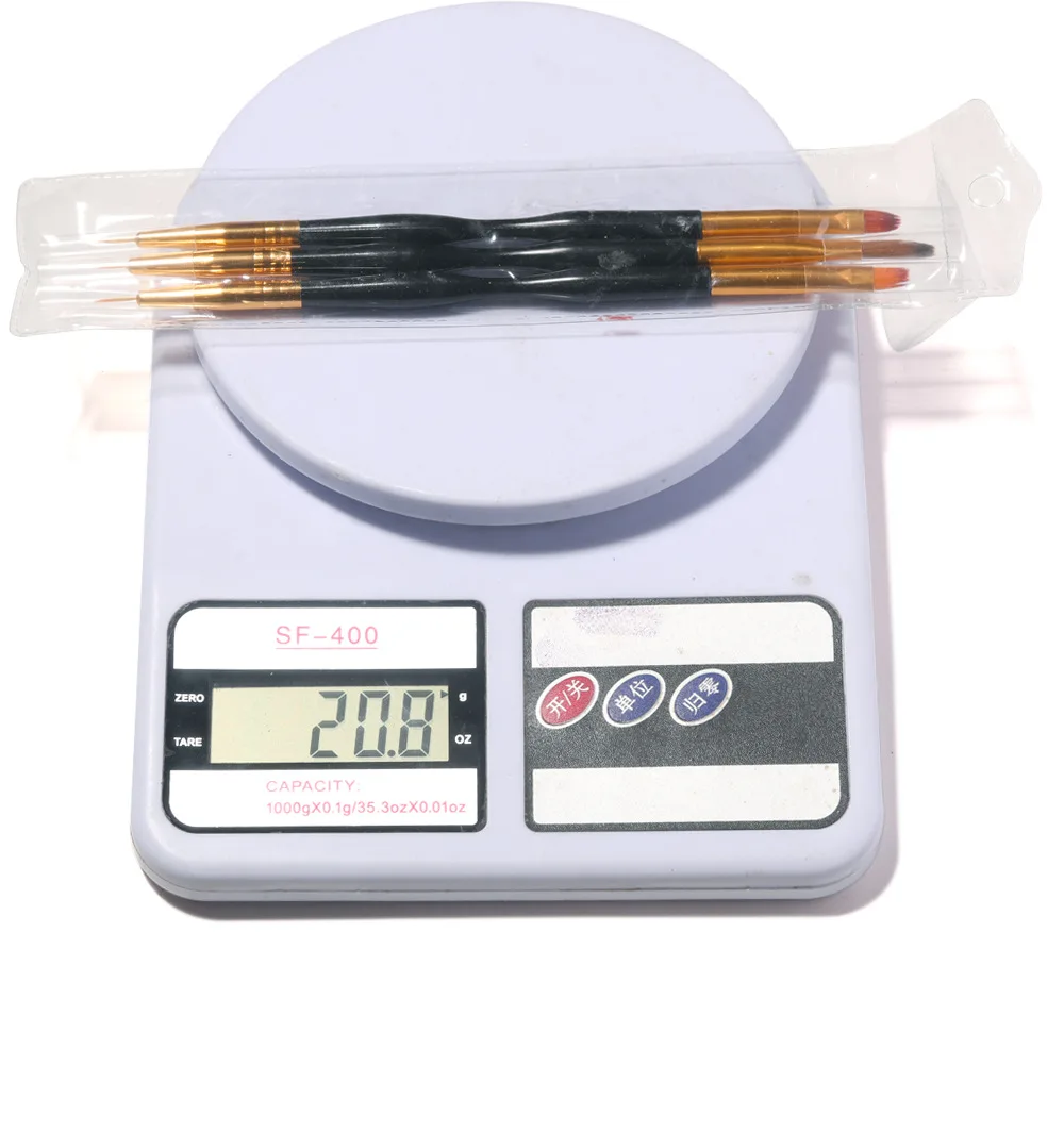 DIY nails 3 pcs double-end private label nail art brush set professional