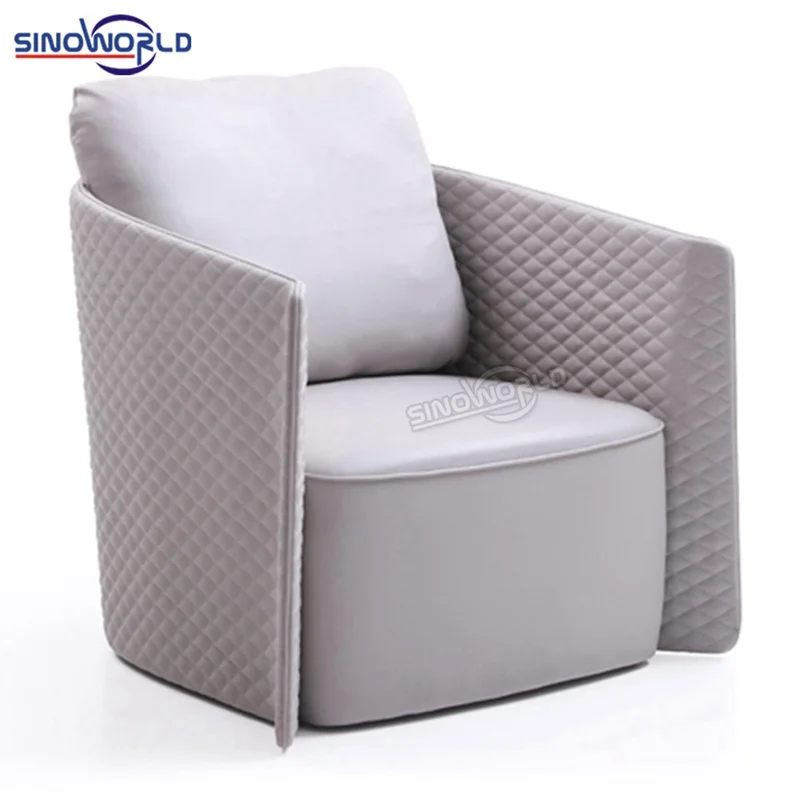 
Italian Stainless steel light luxury sofa Sectional living room furniture Leather sofa Modern sale 