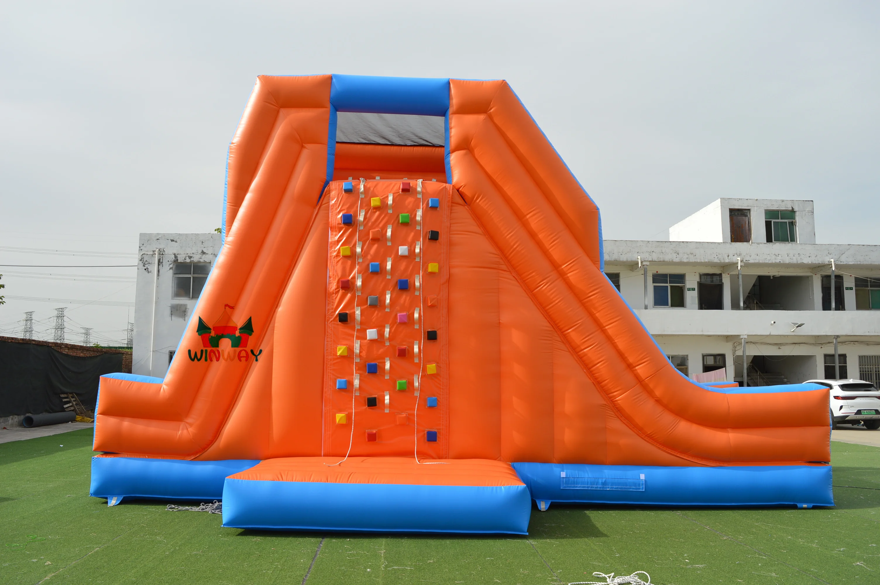 Commercial Inflatable Games Inflatable Climbing Wall With Slide Inflatable Rock Climbing Wall Tower Mountain Obstacle Course