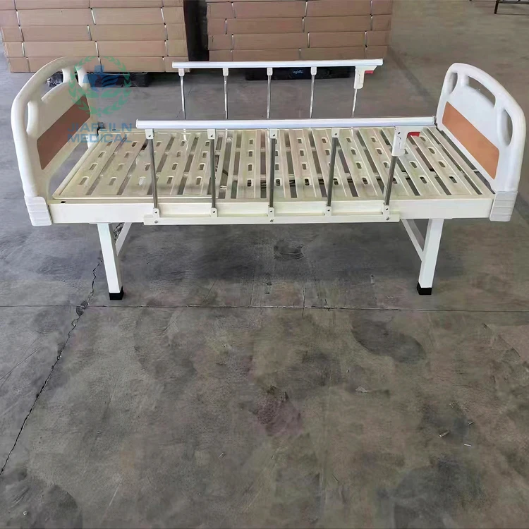 High quality double crank manual patient bed with dual function folding bed