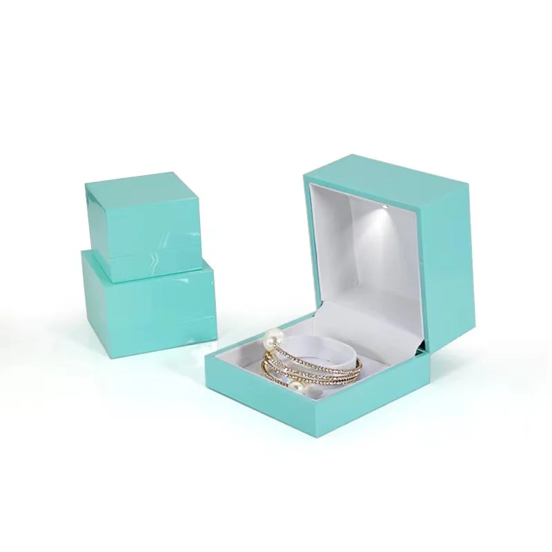 Wedding Creative Luminous LED Light Ring Box Paper Necklace Box with Locket Unique and Stylish Gift Idea