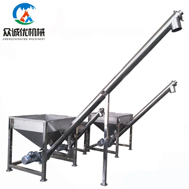 Stainless Steel Inclined Screw Lifting Screw Feeder Lift Conveyor