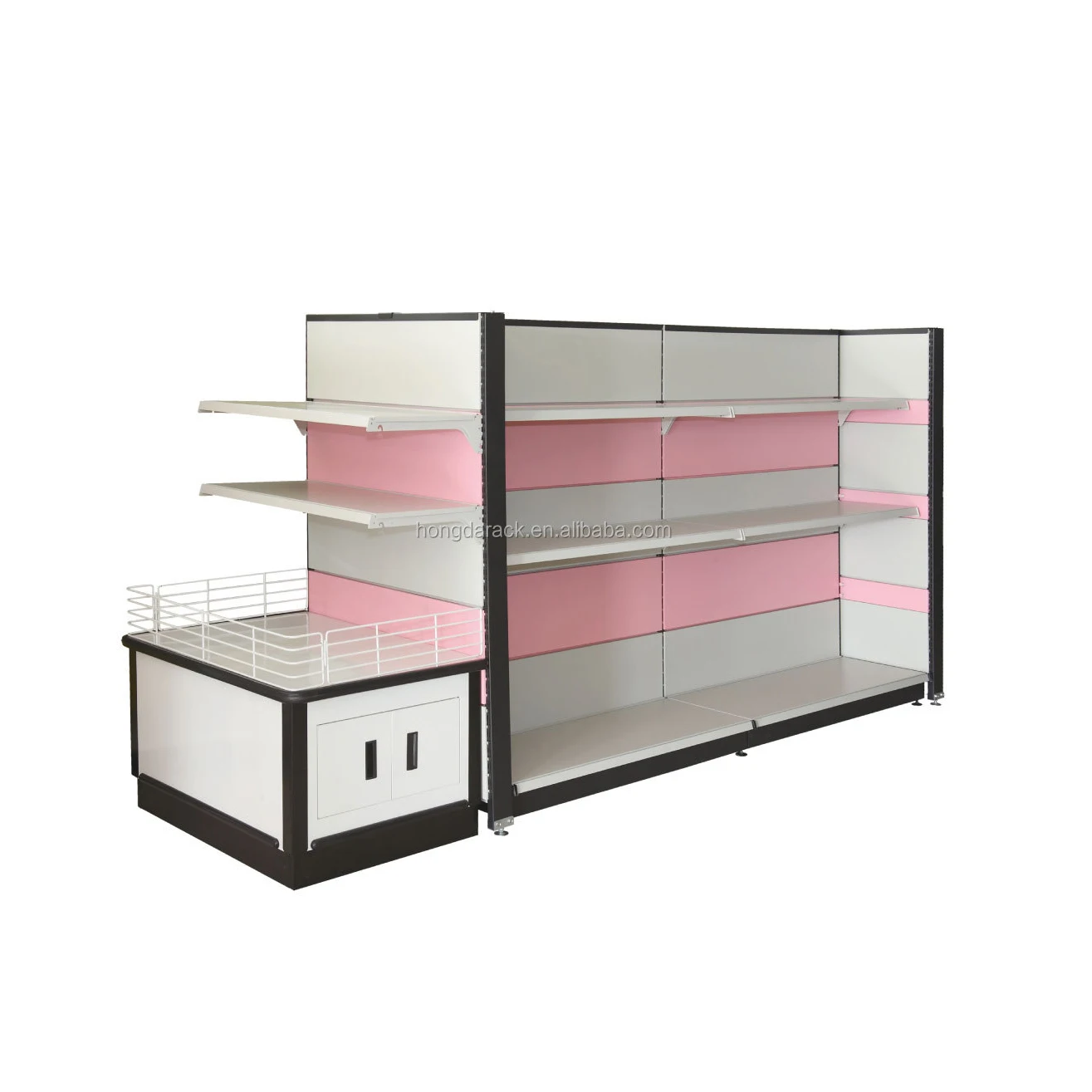 Top quality display shelves for retail stores with promotion table
