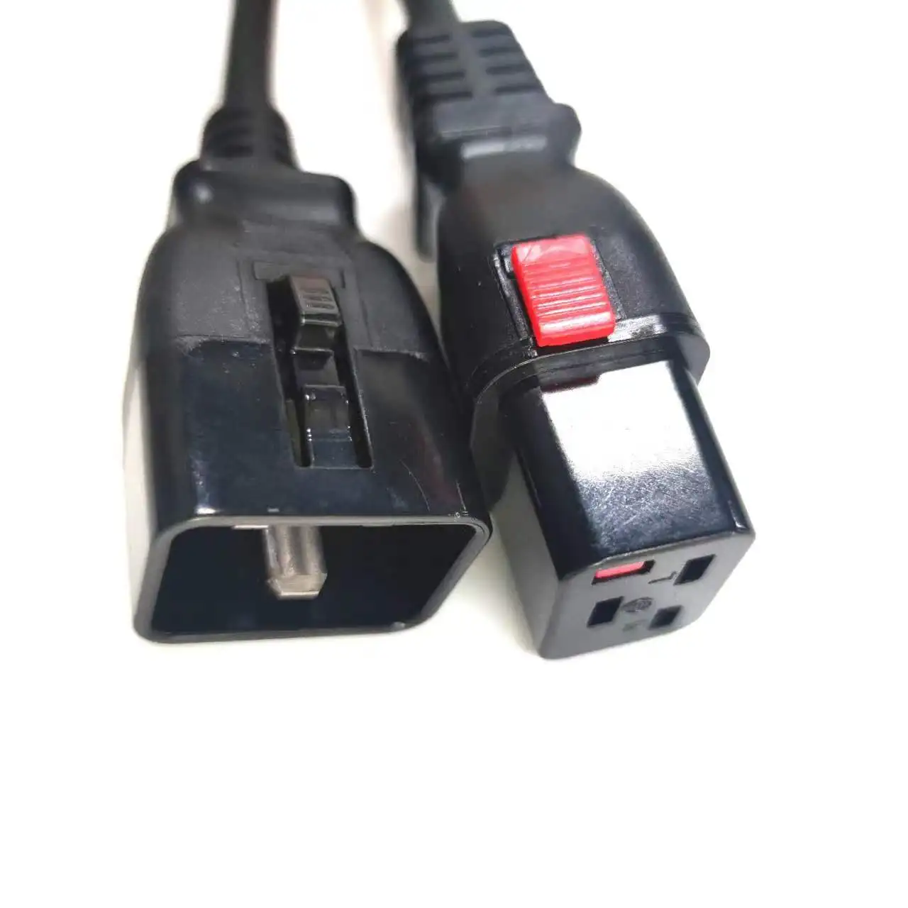 IEC 60320 C19 C20 Power Cords Self Locking IEC-Lock Receptacle Custom Length AC Power Cable