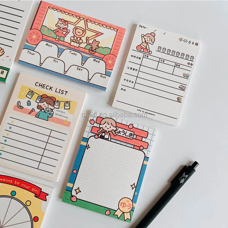 Logo printed cheap to do list writing promotional mini small notepad