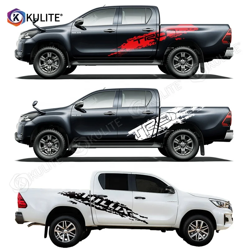 A Set TRD TYT Tacoma Tundra Sticker Vinyl off road graphics 4x4 factory bumper sticker