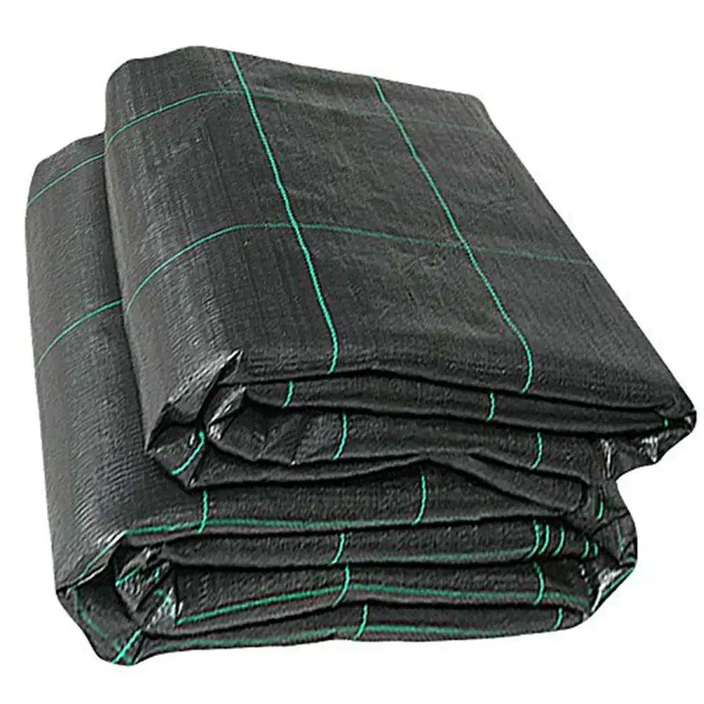 PP woven membrane PE ground cover weedmat anti grass control cloth