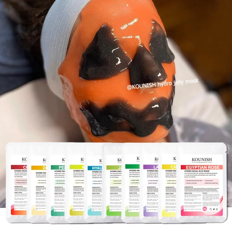 Kounish Private Label Egyptian Rose Hydrogel Face Skin Care Hydro Jelly Facial Mask Powder