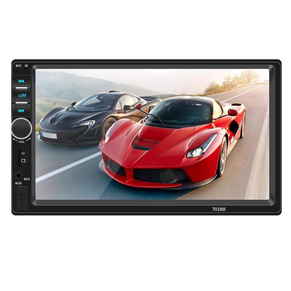 7018B 7-дюймовый автомобильный MP5 плеер с USB AUX TF BT Hands-free камера заднего вида радио управление с помощью рулевого колеса