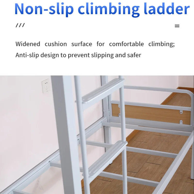 Hot selling product OEM ODM customized steel double bed single size adult double layer iron bunk beds for hostels