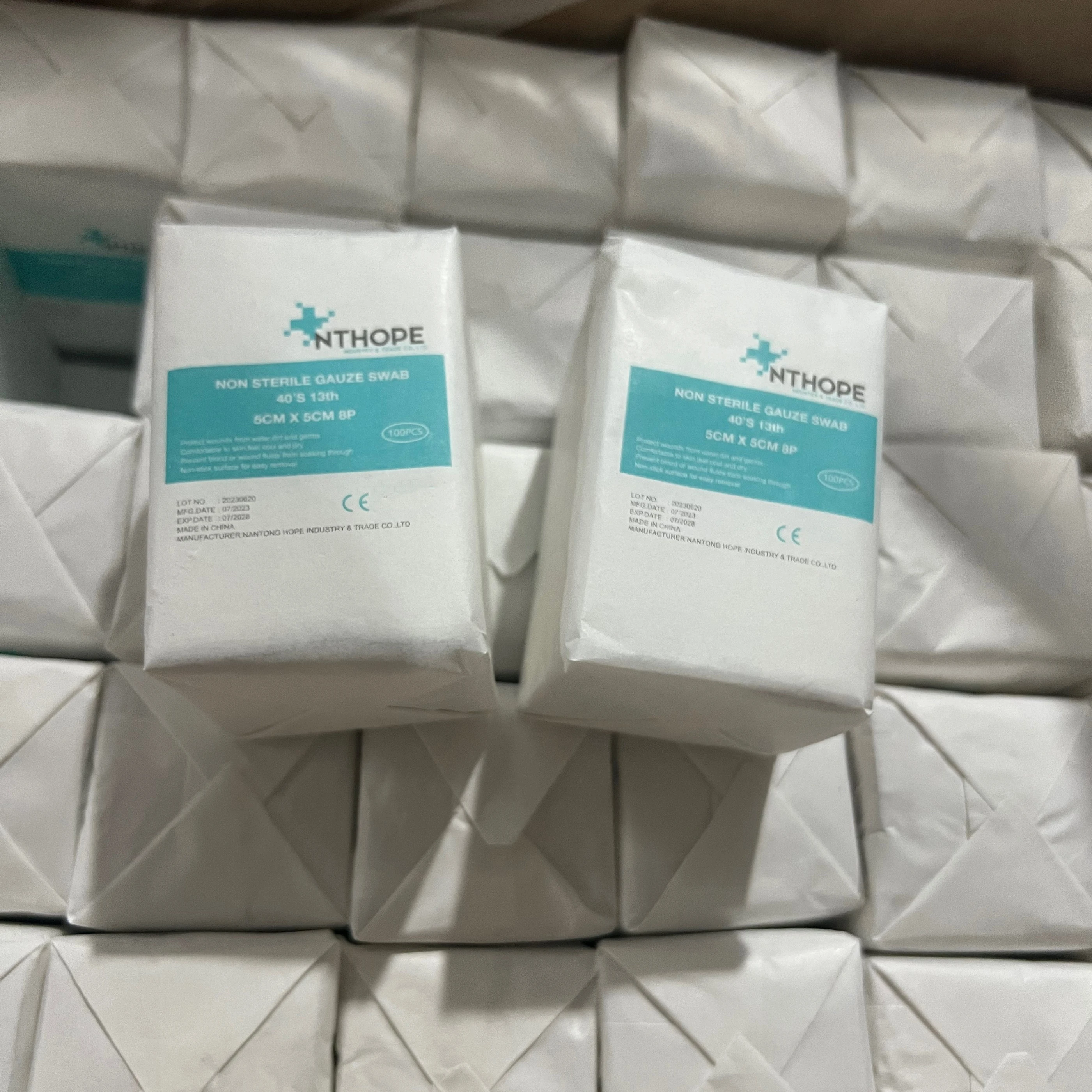 non sterile gauze sponge gauze pad 4x4 ,3x3, 2x2 compressed gauze