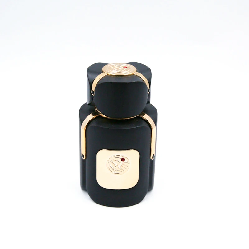  Unique Design Matte Black Cylinder Luxury Glass Perfume Spray Bottle